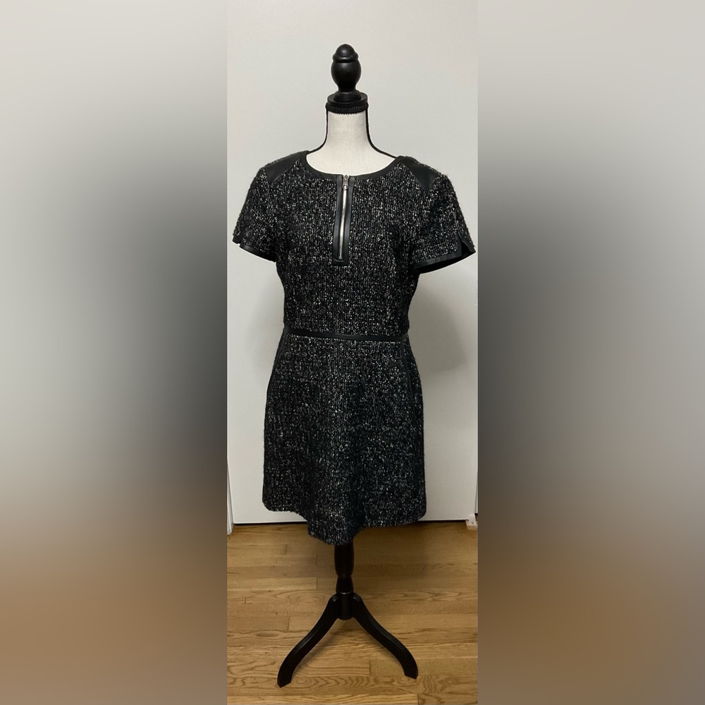 Karen Millen Black Tweed Mini Dress
